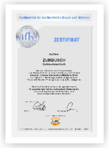 Zumbusch Gebäudetechnik - Vacha - ifb Zertifikat